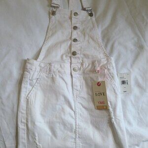 NWT GIRLS SKIRTALL WHITE DENIM DESTRESSED SIZE 10
